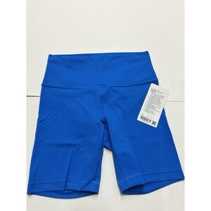 Lululemon Wunder train HR Short 8" Size 10 Poolside Blue